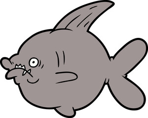 cartoon ugly fish