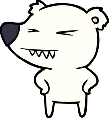 angry polar bear cartoon