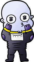 Fototapeta premium cartoon weird bald spaceman