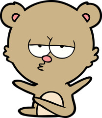 bored bear cartoon