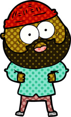 cartoon bearded man