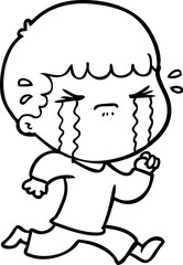 cartoon man crying