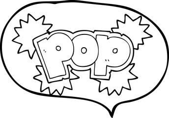 freehand drawn speech bubble cartoon pop explosion symbol