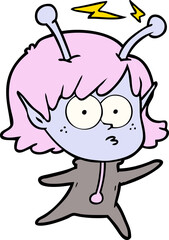 cartoon alien girl