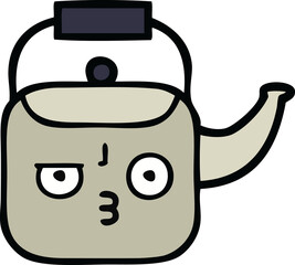cute cartoon of a kettle
