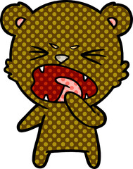 angry cartoon bear shouting