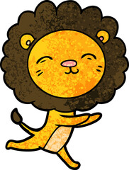 cartoon running lion