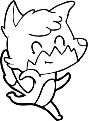cartoon friendly fox