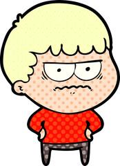 cartoon annoyed man