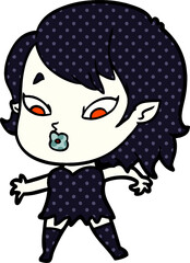 cute cartoon vampire girl