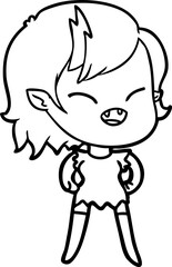 cartoon laughing vampire girl