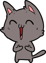 happy cartoon cat