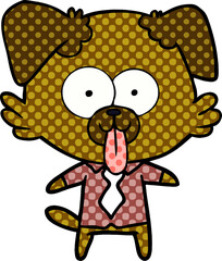 cartoon dog with tongue sticking out