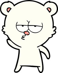 bored polar bear cartoon