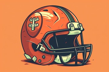 Fototapeta premium American football vector illustration. Generative AI