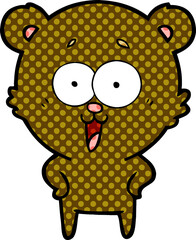 laughing teddy  bear cartoon