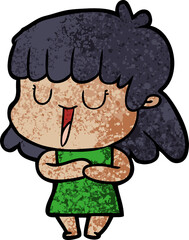 cartoon woman laughing