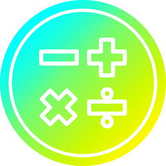 Obraz premium math with cool gradient finishs circular icon with cool gradient finish
