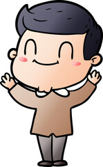 cartoon friendly man