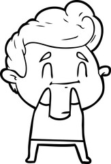 happy cartoon man