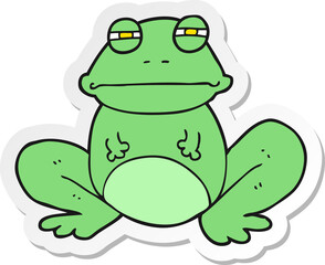 sticker of a cartoon frog