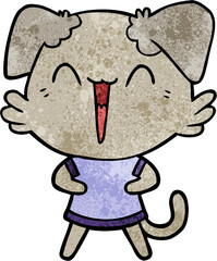 happy little dog cartoon