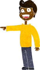 cartoon man pointing and laughing