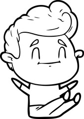 Obraz premium happy cartoon man