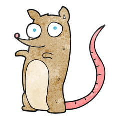 freehand textured cartoon mouse