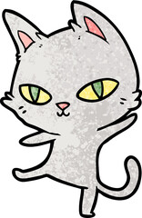 cartoon cat staring