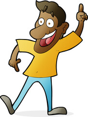 cartoon man with great idea
