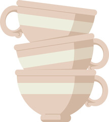 stack of cups graphic vector illustration icon