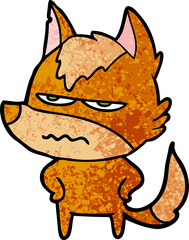 angry fox cartoon character