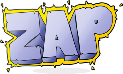 freehand drawn cartoon zap symbol