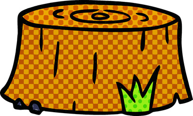 hand drawn cartoon doodle of a tree log