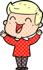 cartoon man laughing