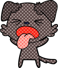 cartoon disgusted dog