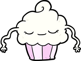 funny cartoon cupcake