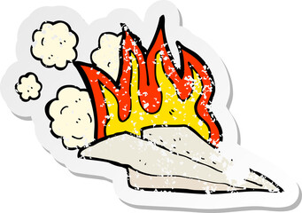 retro distressed sticker of a cartoon paper airplane