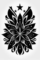 Fototapeta premium black and white flower
