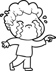 cartoon man crying
