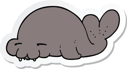 sticker of a cartoon seal