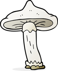 freehand drawn cartoon mushroom