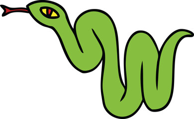 hand drawn cartoon doodle of a garden snake
