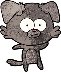 nervous dog cartoon
