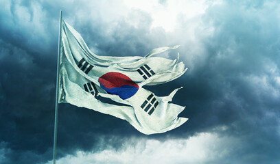South Korea, Republic of Korea - Waving Flag