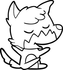 friendly cartoon fox