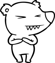 angry polar bear cartoon
