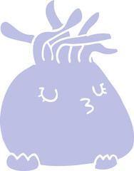 flat color style cartoon sea anemone