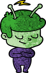 friendly cartoon spaceman